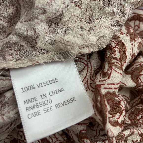 Rachel Zoe Floral Bohemian Peasant Top Women’s L - Picture 4 of 7